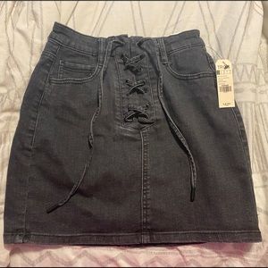 Black Jean skirt from garage